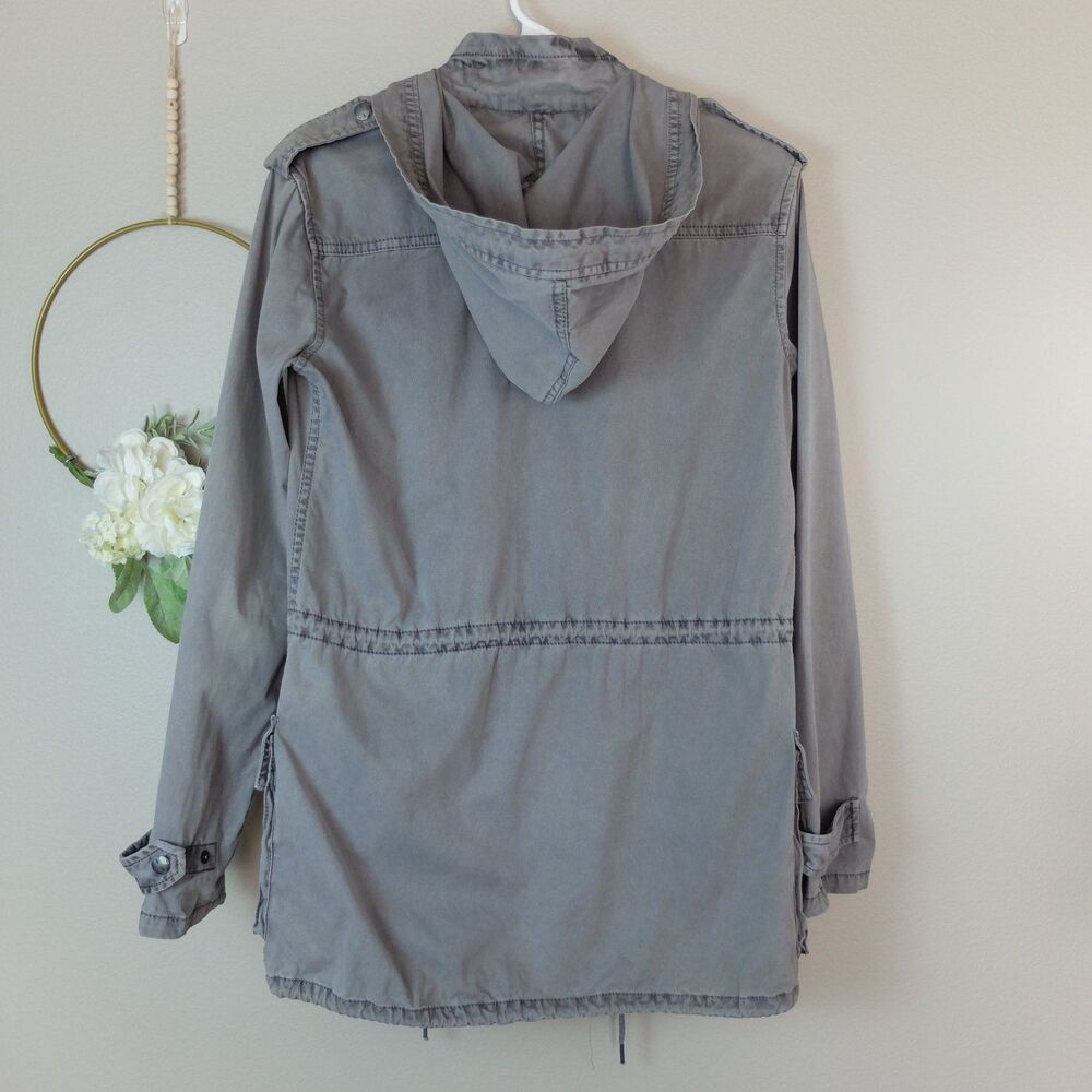 Talula Hooded Utility Jacket Washed Gray Size XXS - Picture 11 of 11